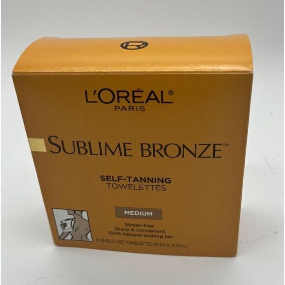 LOreal Paris Sublime Bronze Self-Tanning Body Towelettes Medium - Picture 1 of 6